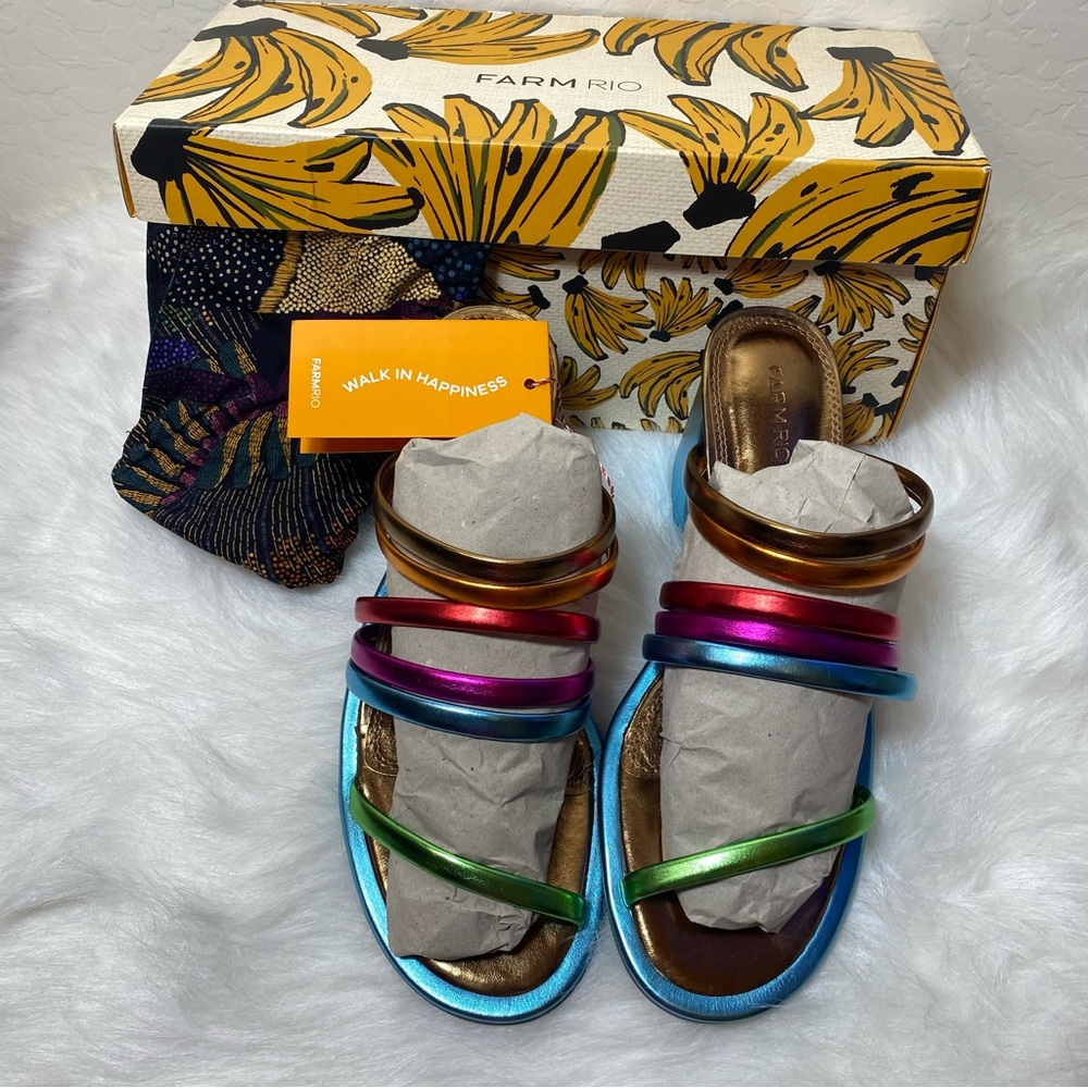 FARM Rio Multicolor Metallic Heels - Picture 9 of 9